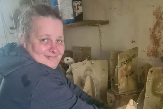 Nicola Fairhurst in her workshop at Mouldy Crafters.