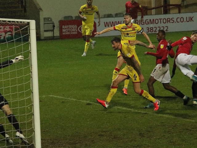 Carlos Mendes Gomes scored Morecambe's goal when they last hosted Walsall in January 2019 Picture: Michael Williamson