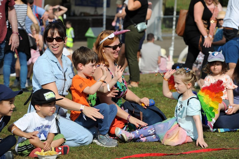 Families enjoying the festival in September 2021.