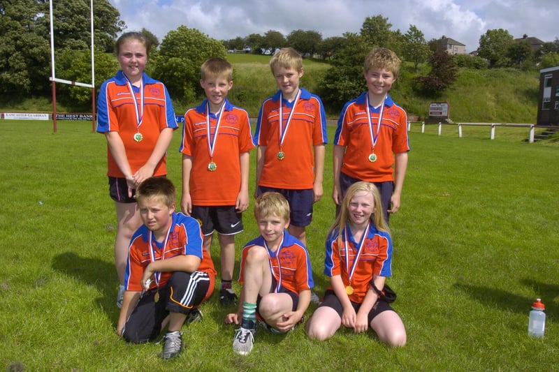 Heysham St Peter's CE Primary School B team at a Tag Rugby Festival held at the Vale of Lune.