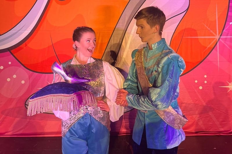Two of the cast from Cinderella at the Winter Gardens.