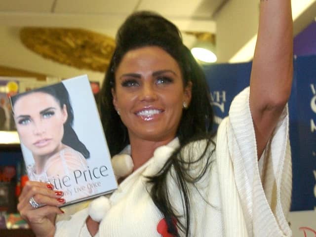 Katie Price at her book signing at WHSmith in Lancaster.