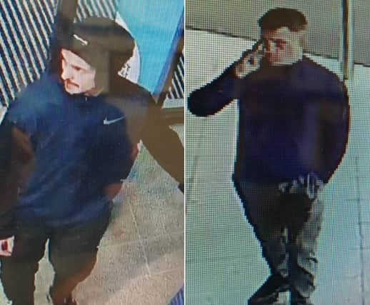 Police want to speak to these two men following an attempted robbery in Lancaster.