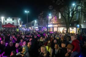 Lancaster Christmas Lights switch on.