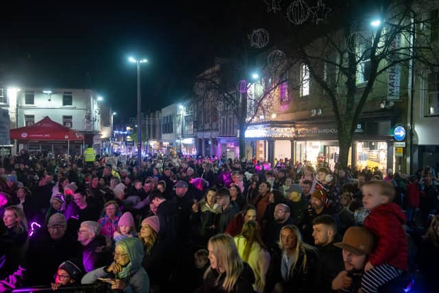 Lancaster Christmas Lights switch on.