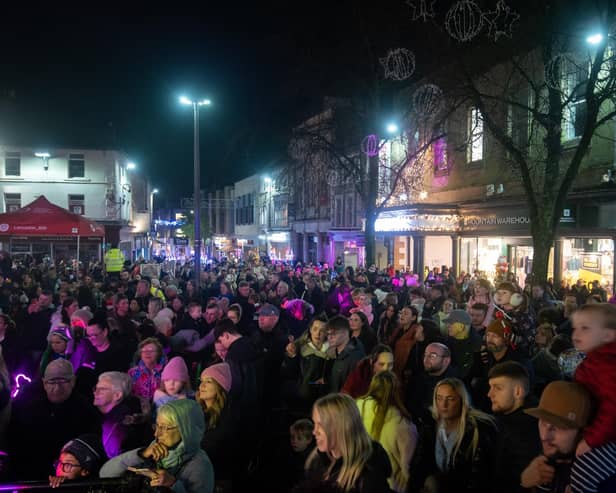 Lancaster Christmas Lights switch on.