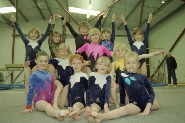 Youngsters from Garstang School of Gymnastics at their new facility at Nateby. Pictured are, front, from left: Shona Welch, Sarah Gray, Rhian Lowe, Stacey Robinson. Middle: Kristine Welsby, Zoe Glover, Sarah Mayor. Back: Harriet Kilgallen, Nadia Welch, Sophia Thompson, Carolyn Hawker and Rebecca Yates
