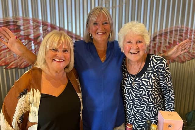 Guy Fest organiser Tricia Heath (left) with friends Helen Ball and Sue O’Brien.