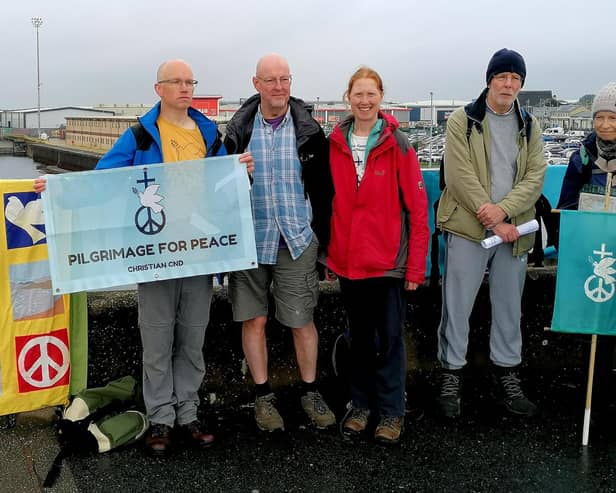 Some of the CND campaigners in Barrow.