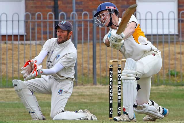 Andrew Creech contributed with the bat for Morecambe Picture: Tony North