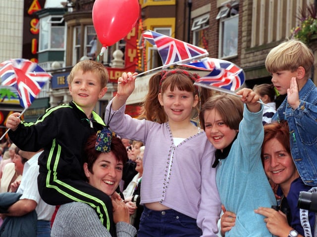 Enjoying the Queen's visit to Morecambe in July.