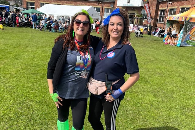 CancerCare head of fundraising & marketing Claire Mason with festival organiser Katie Duffy.