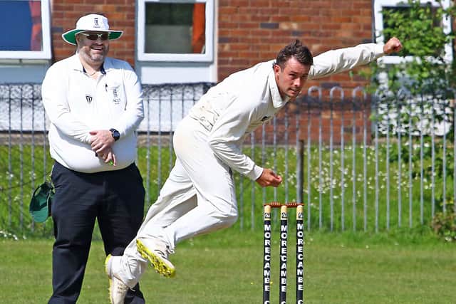 Morecambe CC's Shane Burton starred with bat and ball during their victory on Saturday Picture: Tony North