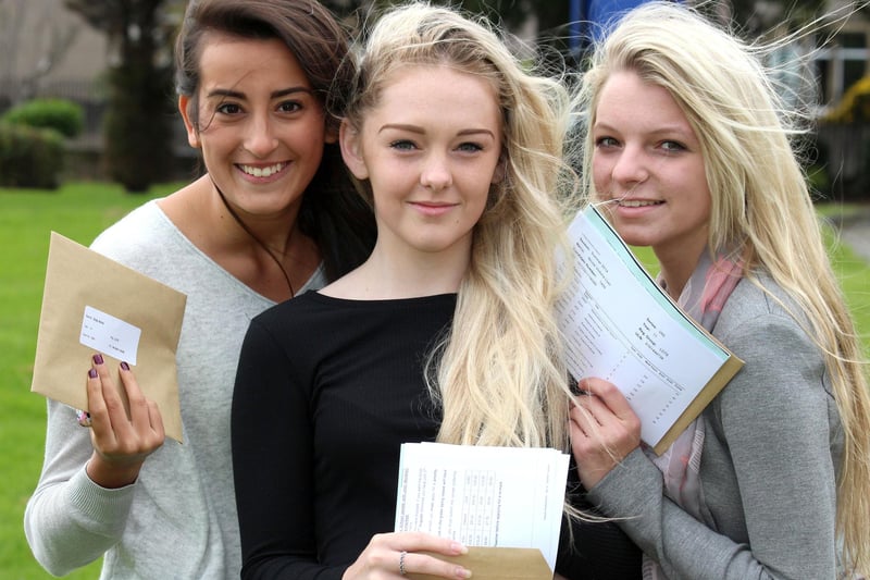 Anna Gray, Olivia Rogerson and Nicole Liver in 2014 at Morecambe Community High School.