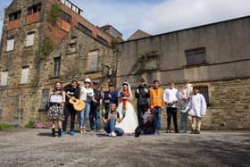 Escape2Make Youth Board and Young Design consultants outside The Brewery in Lancaster.