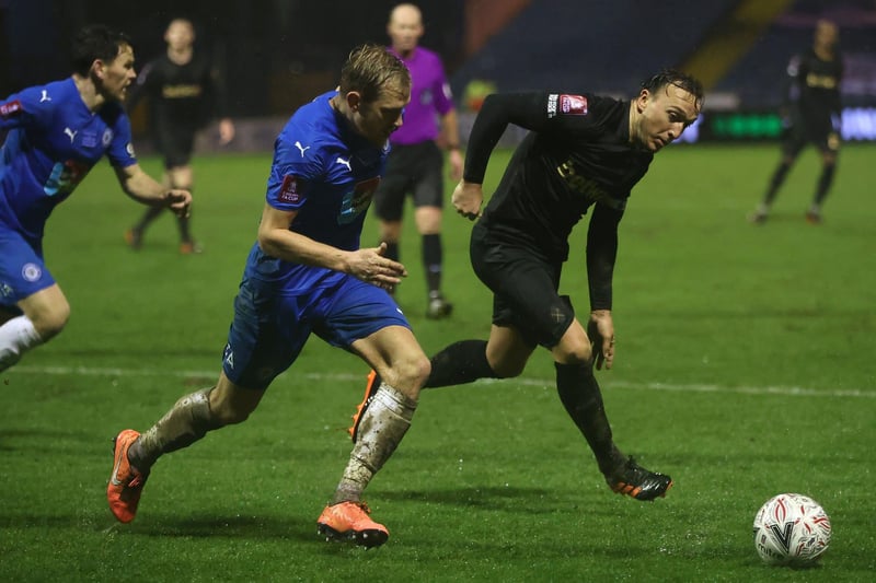 Ryan Croasdale (pictured left) is an English professional footballer who plays as a midfielder for Stockport County. Born in Lancaster, the 28-year-old began his career with Preston North End, and won the FA Trophy with AFC Fylde in 2019.