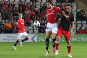 Cole Stockton missed Morecambe's match against Fleetwood Town last Saturday as speculation mounts over his future Picture: Ian Lyon
