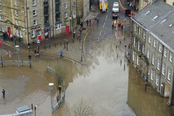 Flooding in Cable Street, Lancaster.