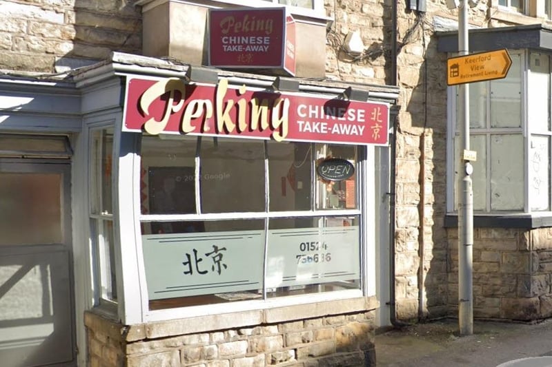Peking Chinese on Market Street, Carnforth, has a current 5 star rating.