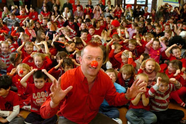 Back in 2009, acting headteacher at St Wilfrid's Primary School, Halton, Mark Grayson, had his hair shaved and dyed red in aid of Comic Relief by barber Chris Wells from Blow Your Own Top.