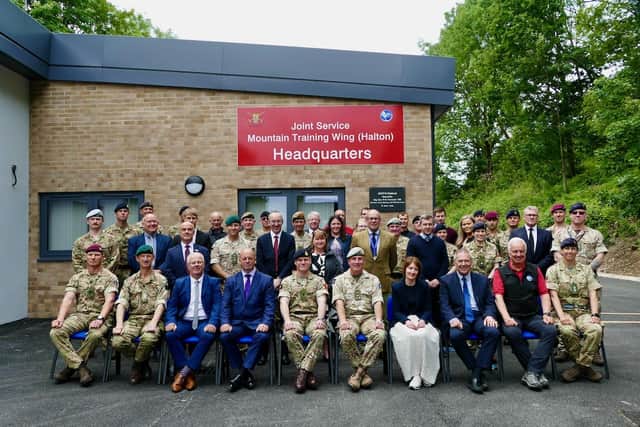 The new Joint Service Mountain Training Wing in Halton was opened on June 8 by Major General Clements CBE. Photo: Matt Allen / MoD Crown Copyright 2022