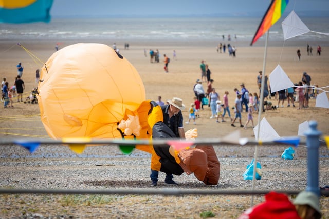 Flying kites at the Catch the Wind kite festival in Morecambe at the weekend. Picture by Jamie Buttershaw.