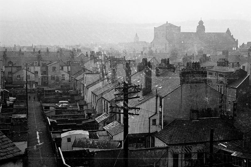 A view of the back of West End Road, Morecambe.