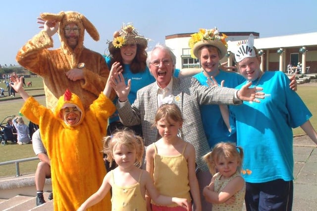 Sure Start Fleetwood's Easter Eggstravaganza, which took place at the Marine Hall in 2003. Pictured back row (from left): Richard Kerans, Rachael Bailey, Sid Little, Tracey McNamara and Jodie Butler. Front (from left): Ryan McNamara, Michelle, Irene and Rebecca Livesey