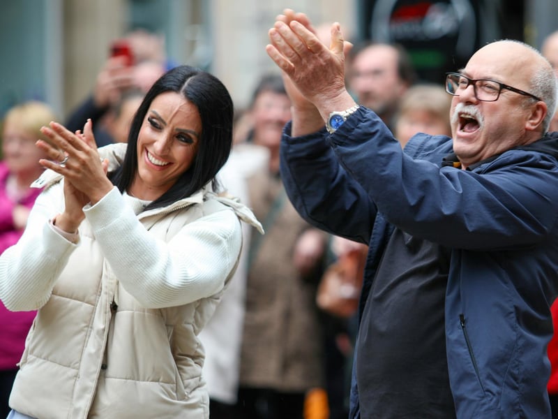 The crowd clapping as they join in with the singing at Lancaster Festa Italia.