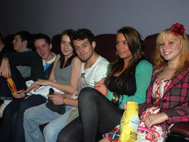 Pupils from Morecambe High School during their visit to the Morecambe Apollo cinema where they watched Hurt Locker as part of National Film Week.