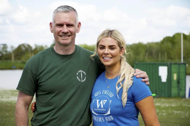 Melissa Butcher with Royal Marine, Lee Stuart. Picture courtesy Miss England/SWNS.