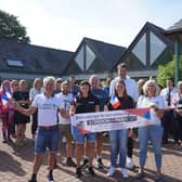 The team just before leaving St John's Hospice, Lancaster. From left: Andy Halliday, Scott Prouse, Lisa Morgan, Jamie McGraw, Rachael Edmonds, Matthew Bargh and Libby Wheildon.