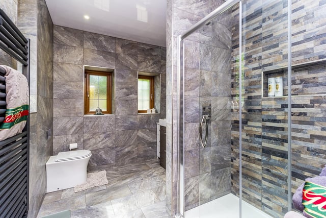 One of the sumptuous bathrooms at the property on Draycombe Drive. Picture by Farrell Heyworth.