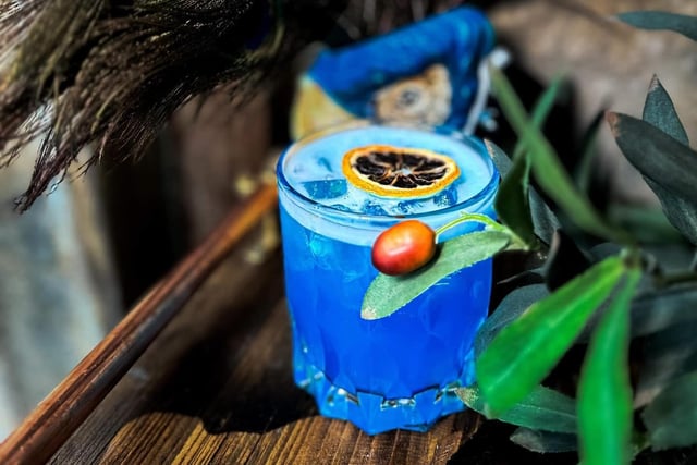 The tropical azul cocktail at the newly opened Marula Monkey cocktail bar and restaurant.