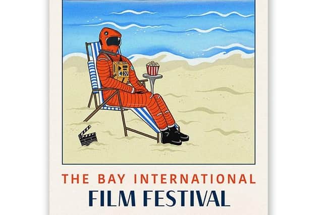 Amy Barlow's winning poster for The Bay International Film Festival, to be held in Morecambe.