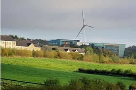The wind turbine at Lancaster University where there will be a rescue exercise on Thursday, May 16. Picture from Lancaster University.