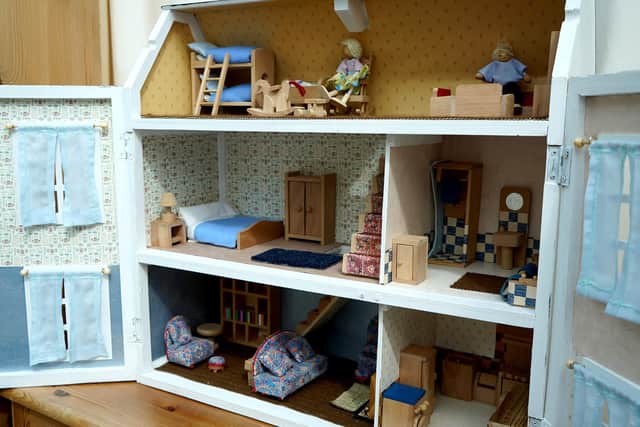 Inside the bespoke dolls' house which has been donated to the Forget Me Not Centre at St John's Hospice, Lancaster