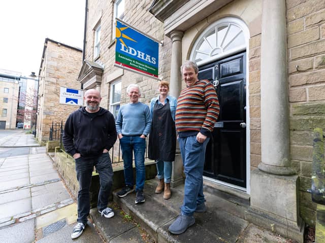 Staff and volunteers at the opening of new home of Lancaster & District Homeless Action Service. Photo: Kelvin Lister-Stuttard