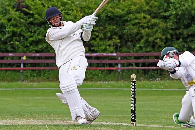 Morecambe's overseas amateur Shane Burton impressed with bat and ball on Saturday Picture: Tony North