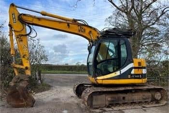 A JCB similar to this one pictured was damaged whilst it was parked in a field near High Bentham.