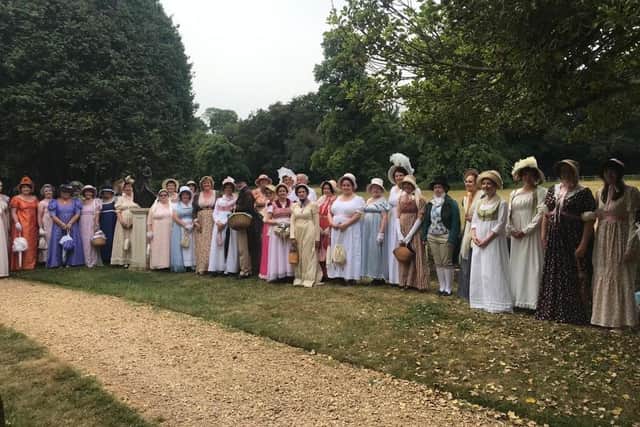 Parade for Literacy, raising money for the Jane Austen Literacy Foundation
