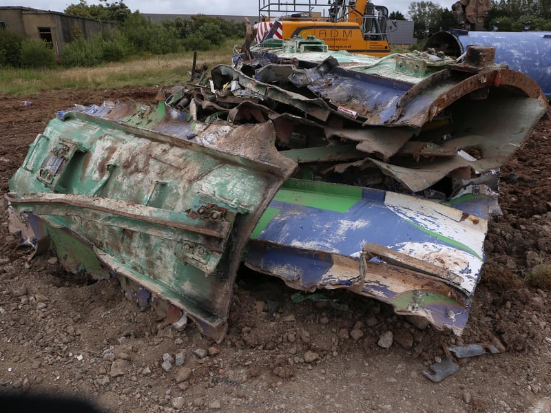 The remnants after demolition.