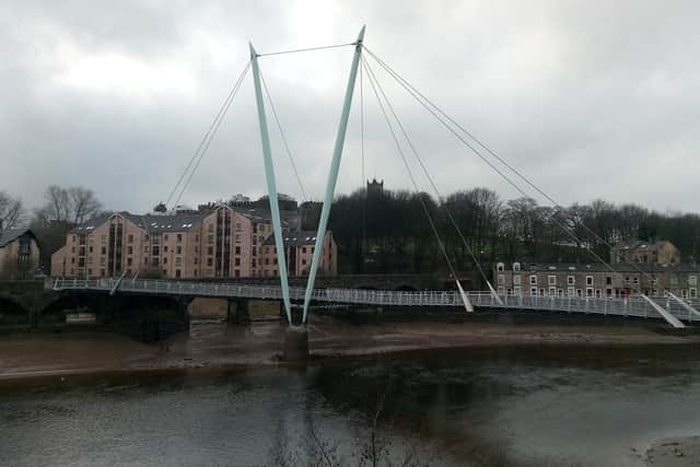 Millennium Bridge, Lancaster. A man was pushed from his bike near the bridge and his bike was stolen.
