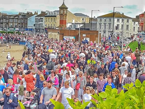 Morecambe was rammed for the carnival. Photo by Sarah White.