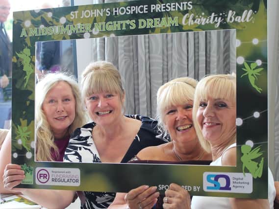 Pat Marshall and friends at the Midsummer Nights Dream Ball for St John's Hospice, Lancaster.