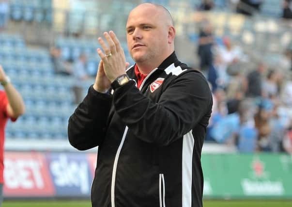 Morecambe manager Jim Bentley. Picture: B&O PRESS PHOTO