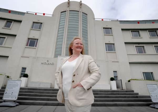 Sue Thompson at the Midland Hotel, Morecambe, which celebrates its 10th anniversary this year.  Picture by Paul Heyes, Monday June 18, 2018.