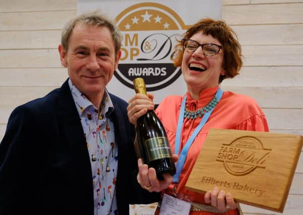 Felicity Duirwyn, owner of Filbert's receiving the award for Best Baker