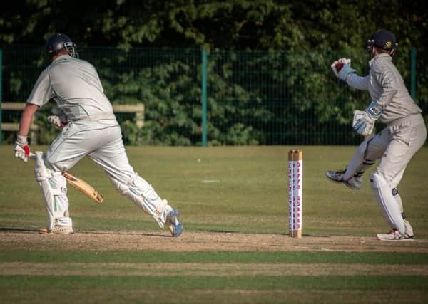 Matt Crowther takes a smart catch behind the stumps off Coen Oosthuysen		                 Picture: Tim Gilbert/Preston Photographic Society