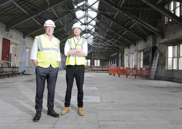 Work is under way to convert the former Gillows factory and nightclub on North Road into student accomodation.  Trevor Bargh and son Andrew Bargh from CityBlock.